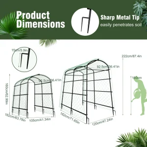 U-Shaped Garden Trellis Plant Climbing Frame - Thumbnail Image 2