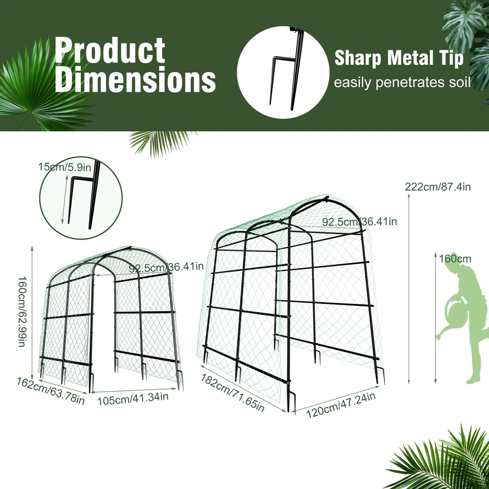 U-Shaped Garden Trellis Plant Climbing Frame - Image 2
