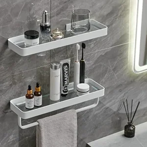 Bathroom Shelves Wall Mounted Glass Shelf - Thumbnail Image 5
