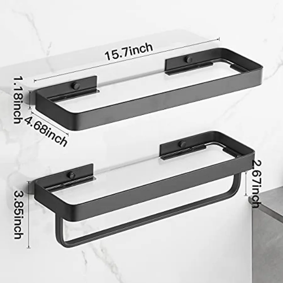 Bathroom Shelves Wall Mounted Glass Shelf - Image 2