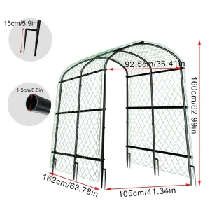 U-Shaped Garden Trellis Plant Climbing Frame - Thumbnail Image 3