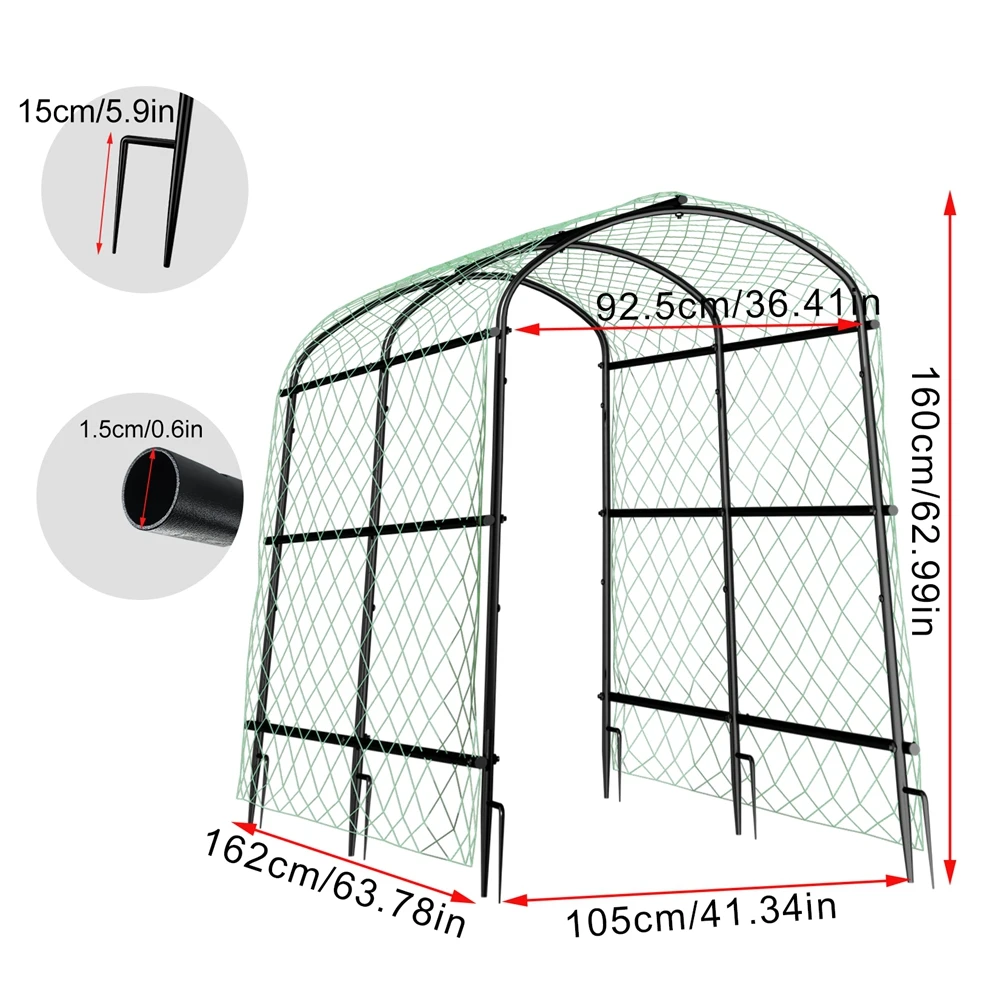 U-Shaped Garden Trellis Plant Climbing Frame - Image 3