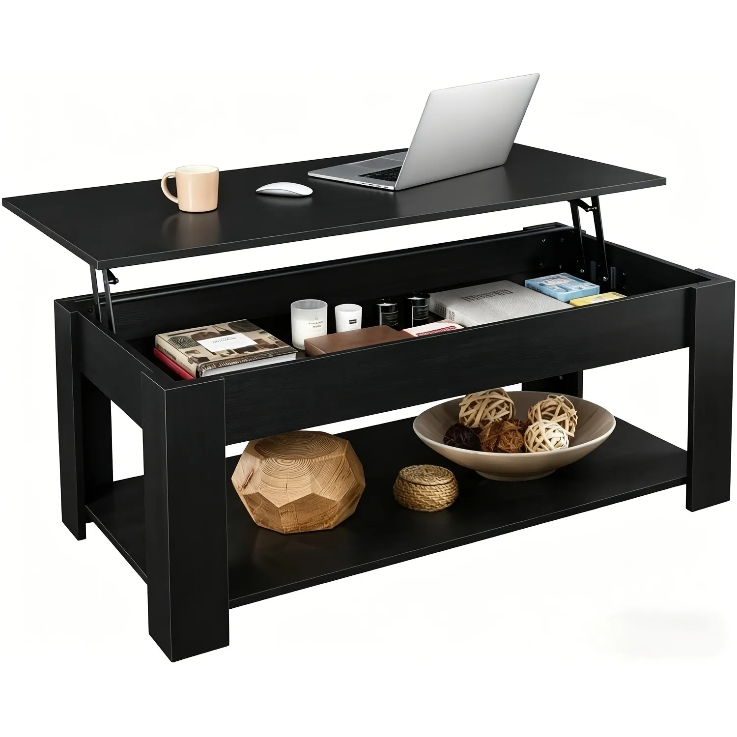 Lift Top Coffee Table with Hidden Storage - Image 5