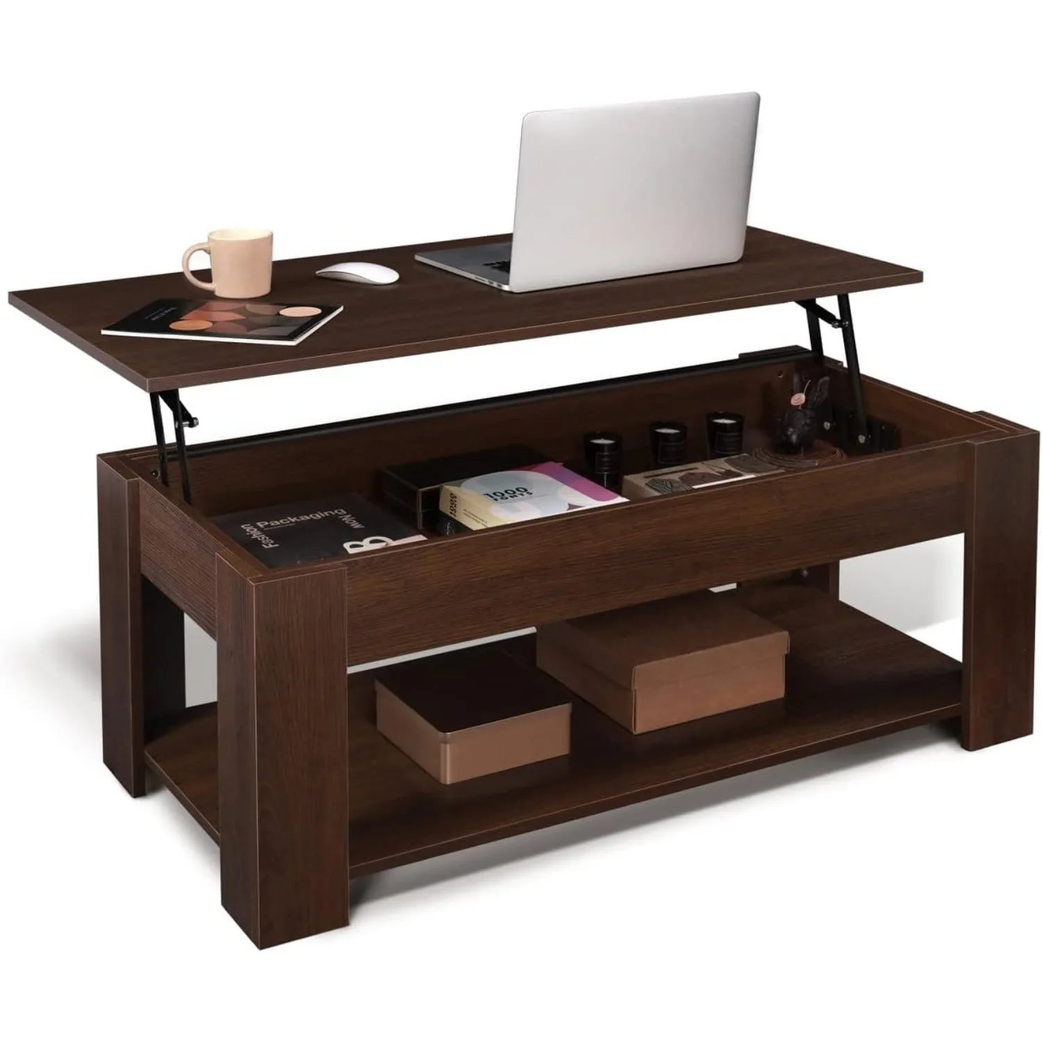 Lift Top Coffee Table with Hidden Storage - Image 1
