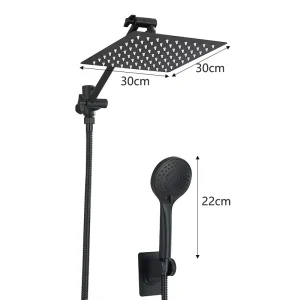 Wall Mounted Rain Shower Set with Handheld Sprayer - Thumbnail Image 2