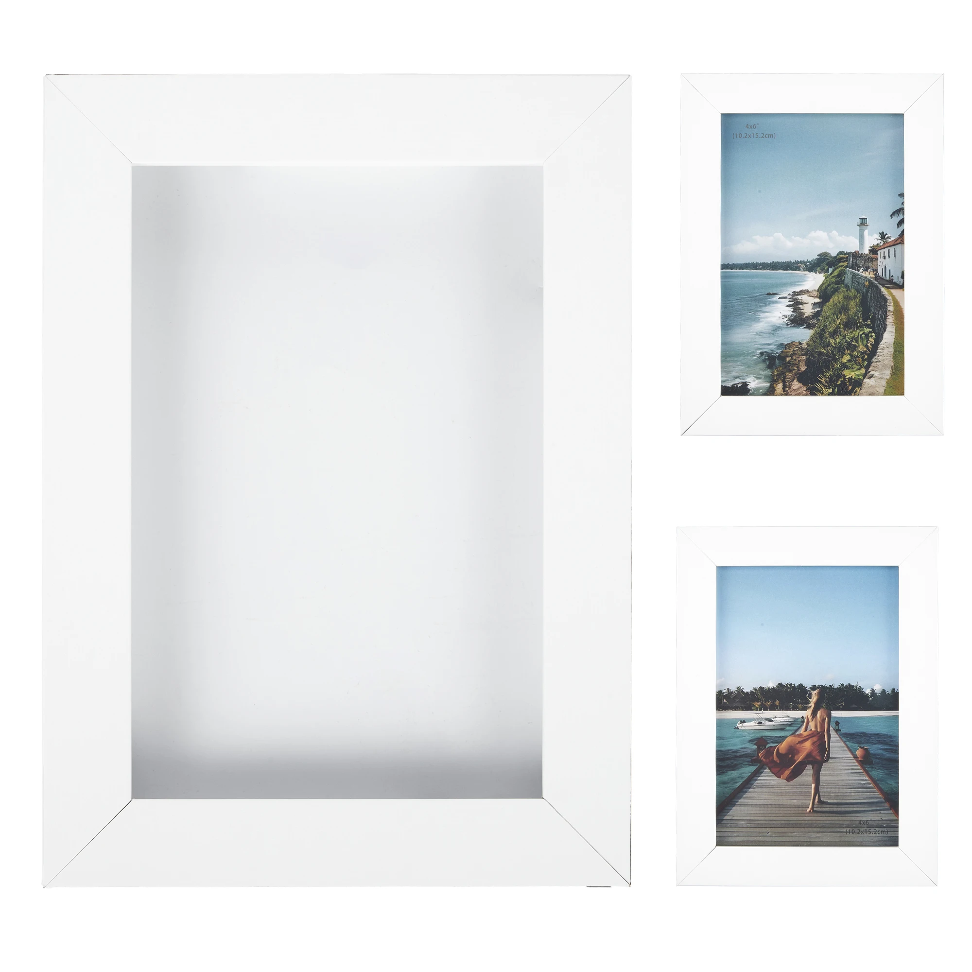 Gallery Collage Photo Frame Set – Black 4x6  Wood Frames - Image 3