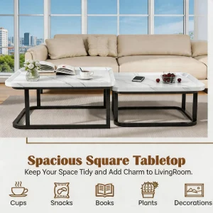 Square Nesting Coffee Tables - Thumbnail Image 2