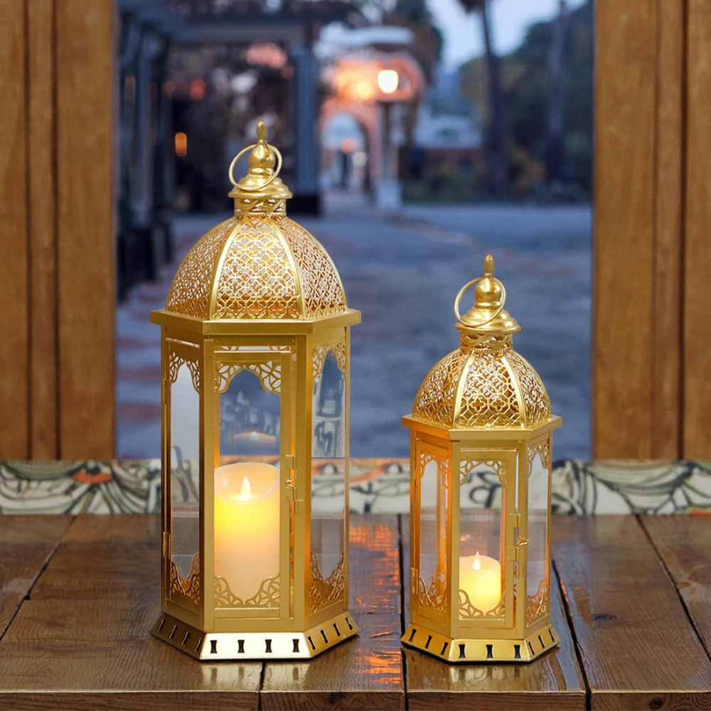 Set of 2 Decorative Candle Lanterns - Image 1