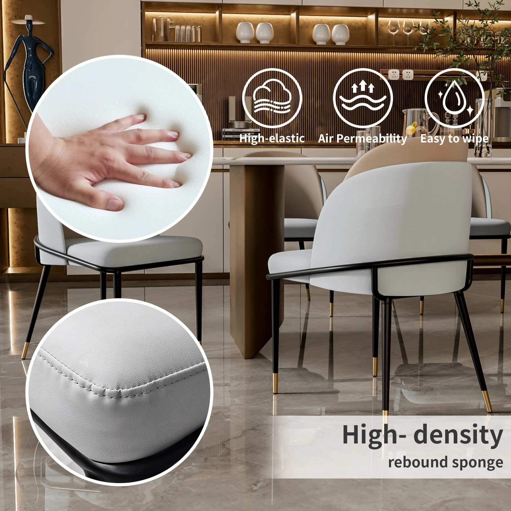 Luxurious Upholstered Dining Room Chairs - Image 3