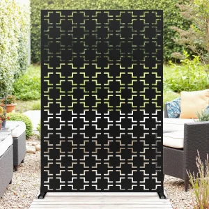 Decorative Garden Privacy Screen with Stand 120x183cm