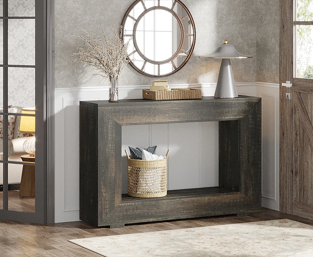 47" Farmhouse Console Table with Storage - Image 1