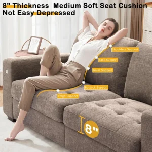 Sofa, with Medium Cushion, Removable Cover W/USB - Thumbnail Image 3