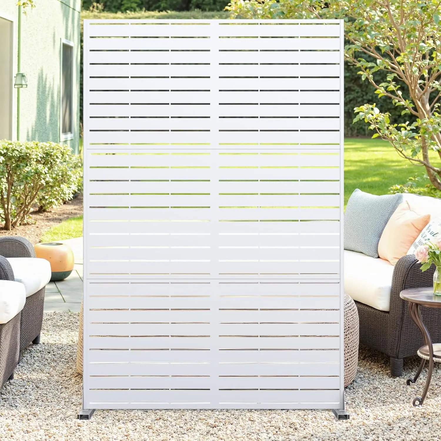 Decorative Garden Privacy Screen with Stand 120x183cm - Image 8