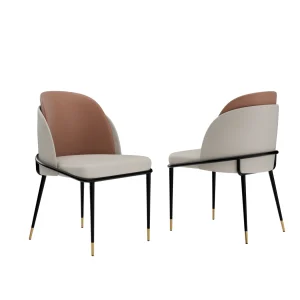 Luxurious Upholstered Dining Room Chairs Set, - Thumbnail Image 4