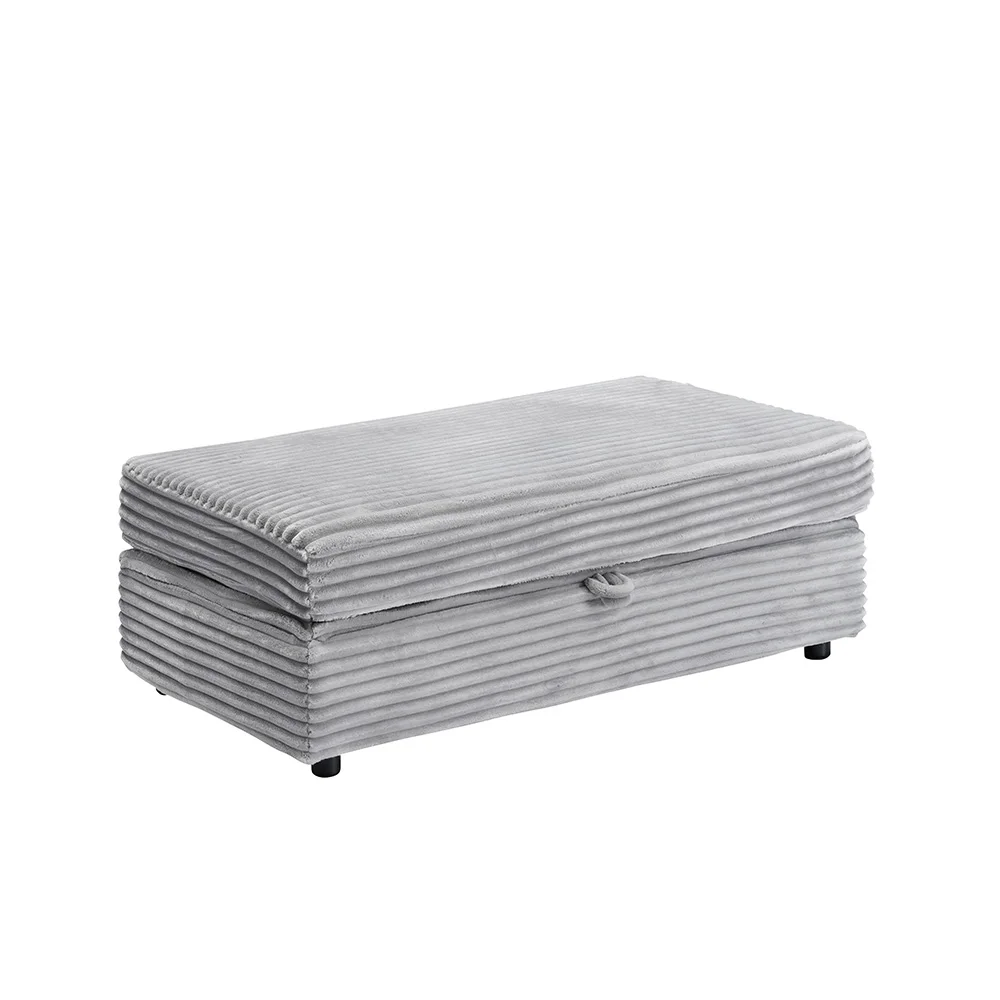 47.24-Inch Corduroy Armchair Storage Ottoman  Sofa - Image 8