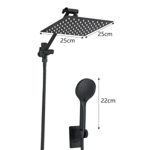 Wall Mounted Rain Shower Set with Handheld Sprayer - Thumbnail Image 6