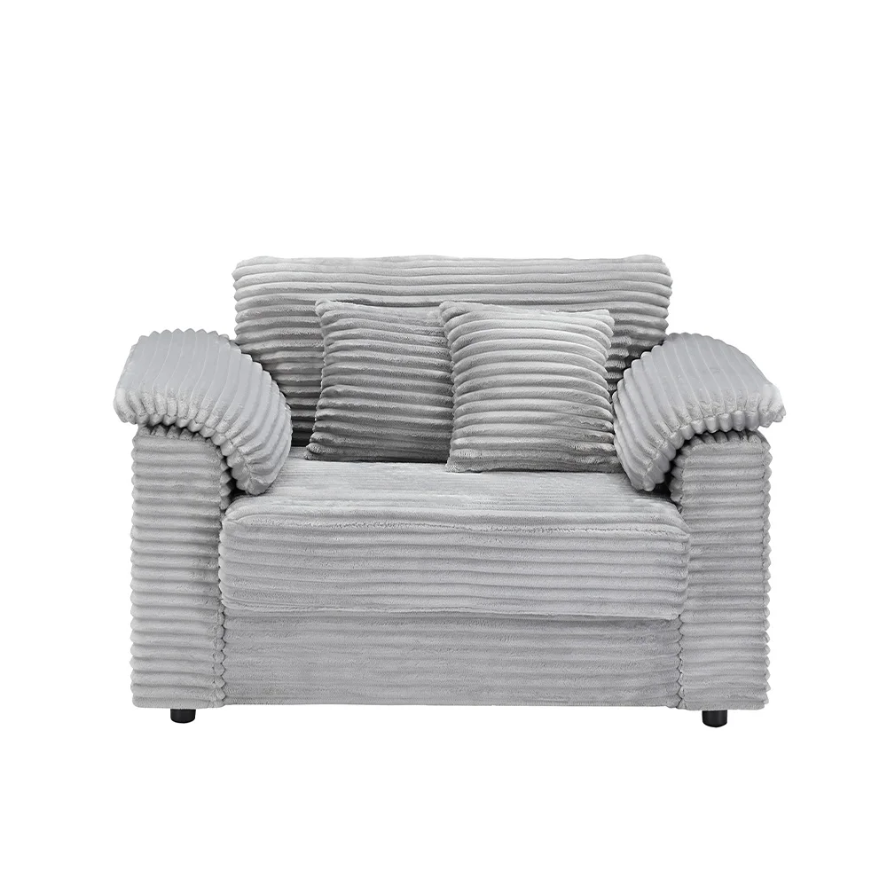47.24-Inch Corduroy Armchair Storage Ottoman  Sofa - Image 7