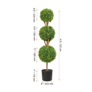 Artificial Boxwood Tower Topiary Spiral Artificial Plant - Thumbnail Image 2