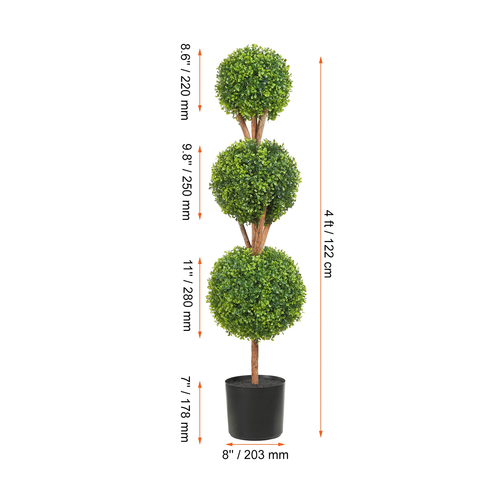 Artificial Boxwood Tower Topiary Spiral Artificial Plant - Image 2
