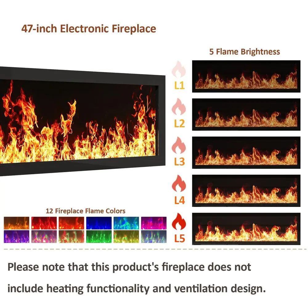 Fireplace TV Stand, Fluted TV Stands - Image 2