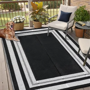 8x10ft Outdoor Rug Waterproof Reversible - Thumbnail Image 5