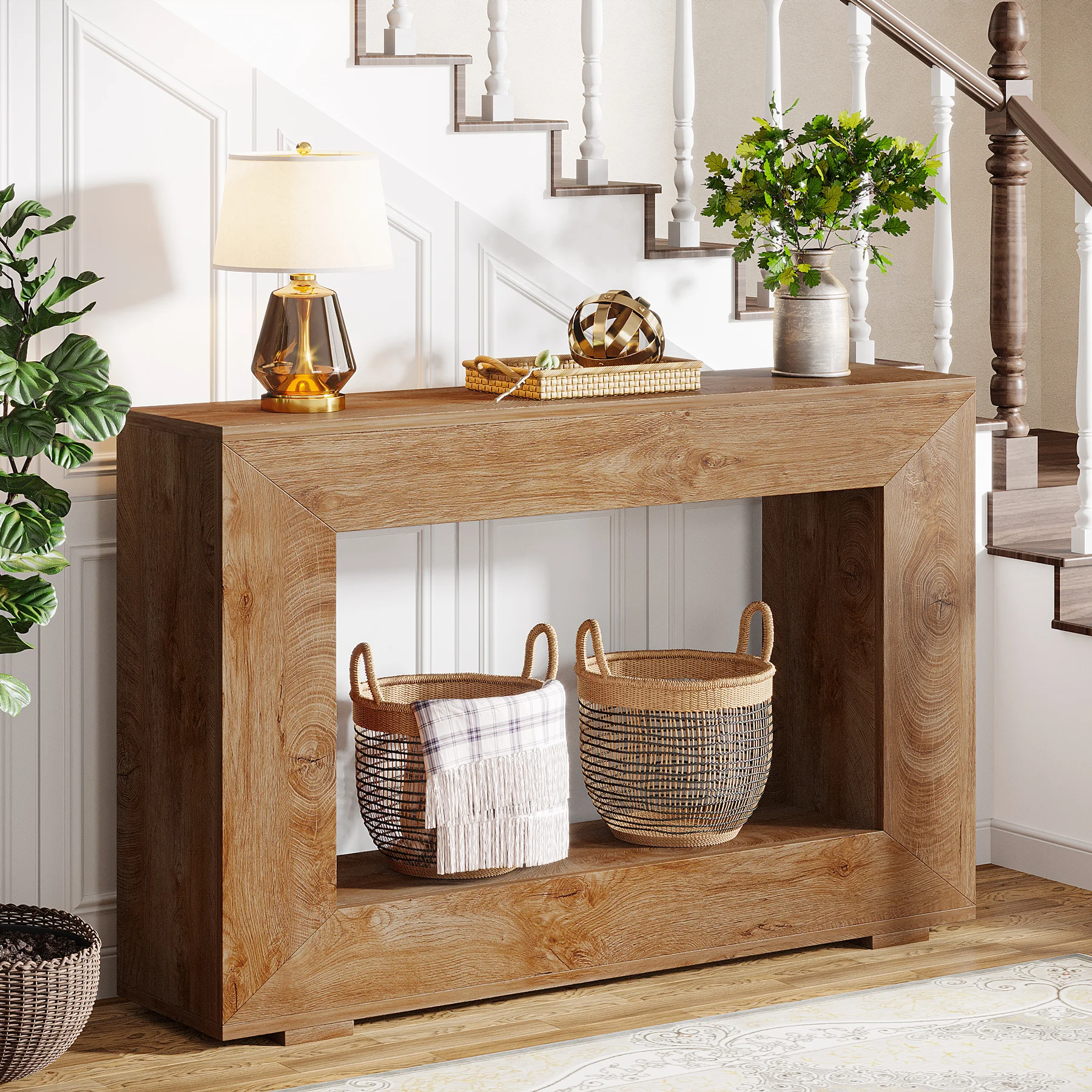 47" Farmhouse Console Table with Storage - Image 7