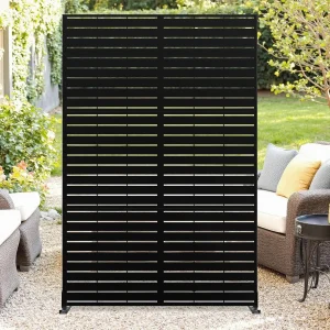 Decorative Garden Privacy Screen with Stand 120x183cm - Thumbnail Image 2