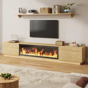 Fireplace TV Stand, Fluted TV Stands