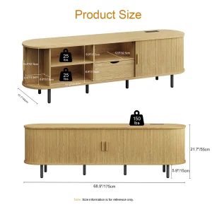 TV Stand w/ Power Outlet Entertainment Center