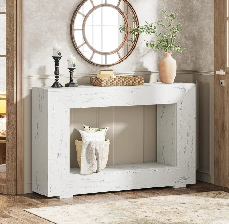 47" Farmhouse Console Table with Storage - Image 5