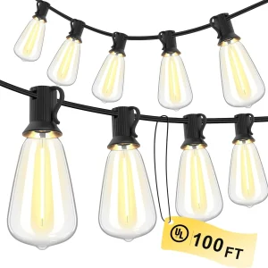150FT LED Outdoor String Lights Waterproof Patio Lights - Thumbnail Image 4