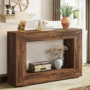 47" Farmhouse Console Table with Storage - Thumbnail Image 2