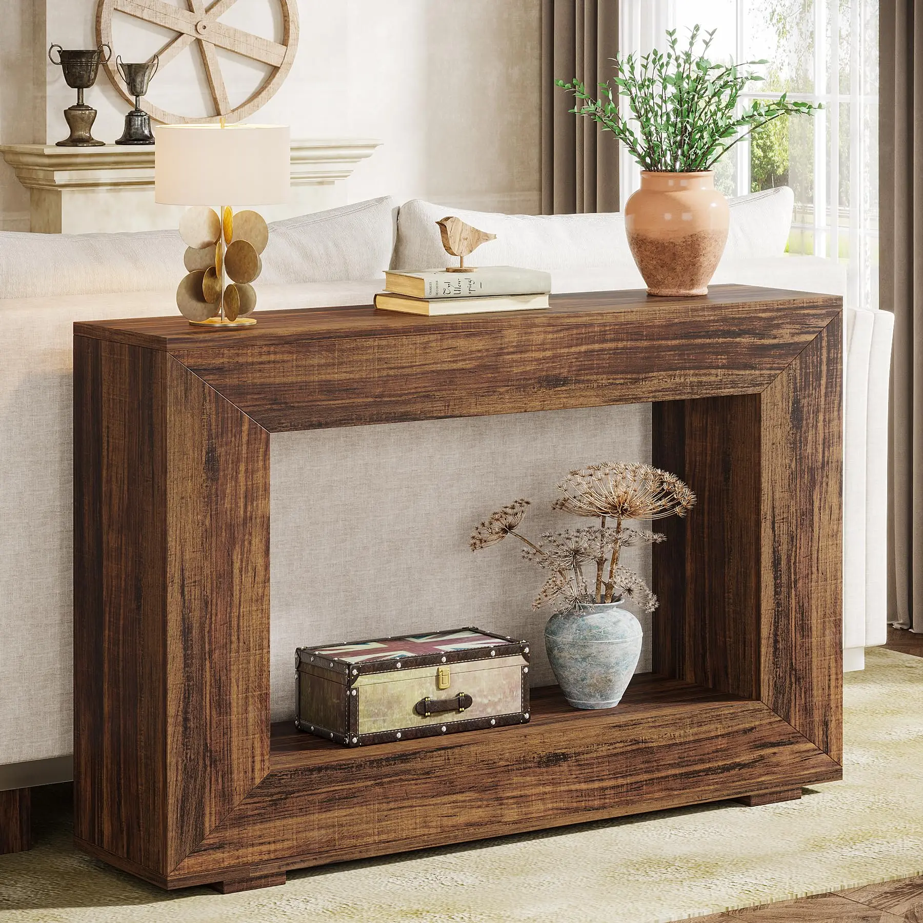 47" Farmhouse Console Table with Storage - Image 2