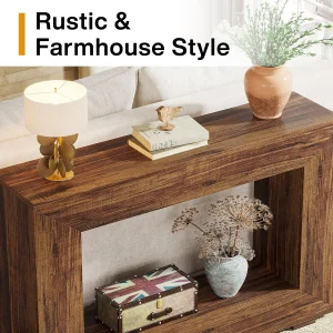 47" Farmhouse Console Table with Storage - Thumbnail Image 4