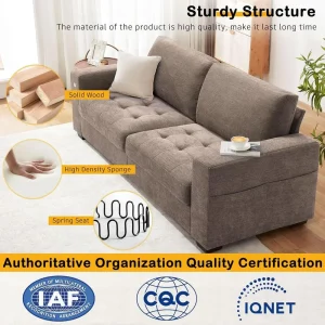 Sofa, with Medium Cushion, Removable Cover W/USB - Thumbnail Image 4