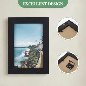 Gallery Collage Photo Frame Set – Black 4x6  Wood Frames - Thumbnail Image 2