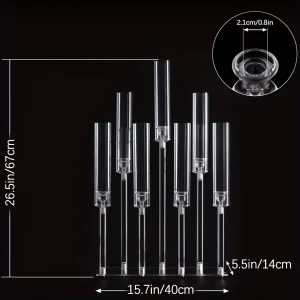Acrylic Candlestick Clear Candelabra - Thumbnail Image 6