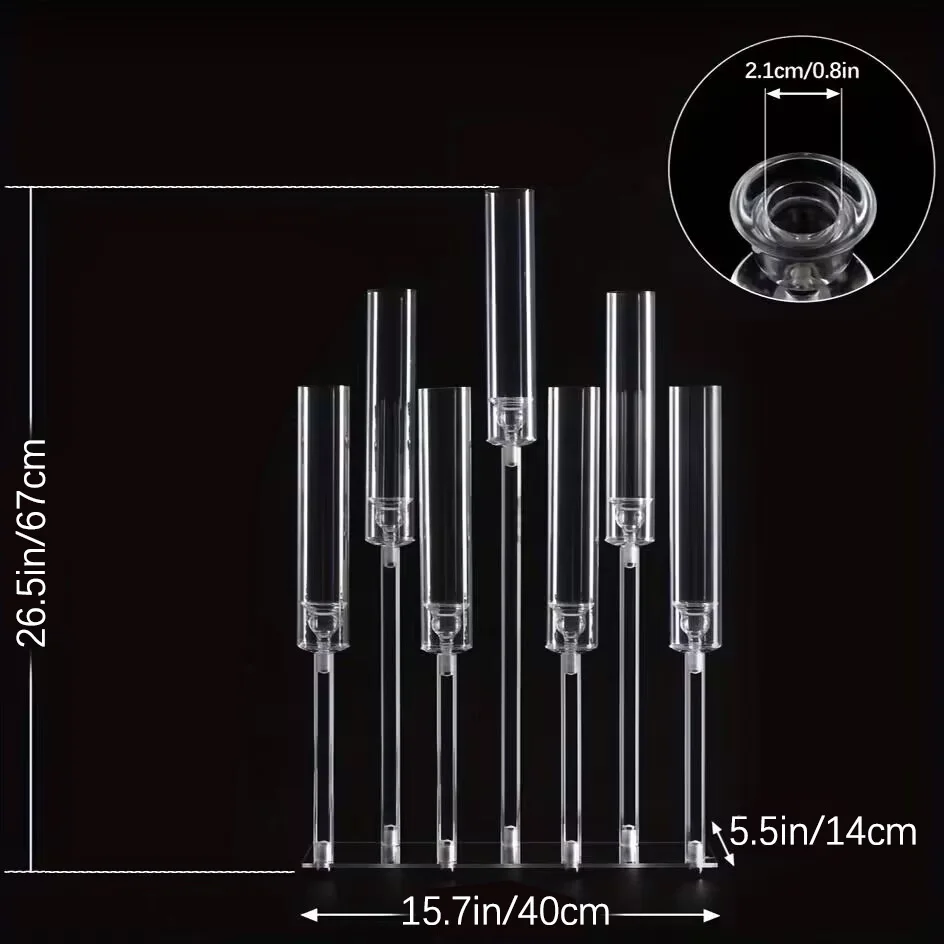 Acrylic Candlestick Clear Candelabra - Image 6