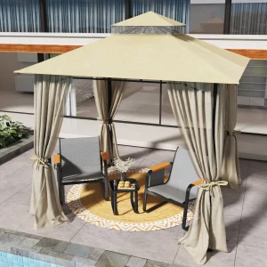 Double Tier Soft Canopy Patio Gazebo