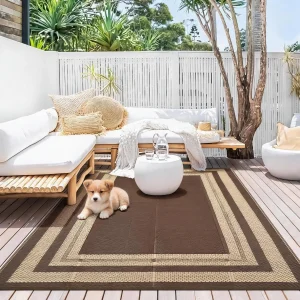 8x10ft Outdoor Rug Waterproof Reversible - Thumbnail Image 4