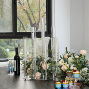 Acrylic Candlestick Clear Candelabra - Thumbnail Image 4