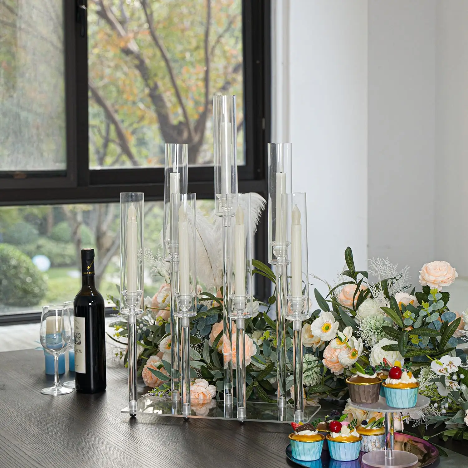 Acrylic Candlestick Clear Candelabra - Image 4