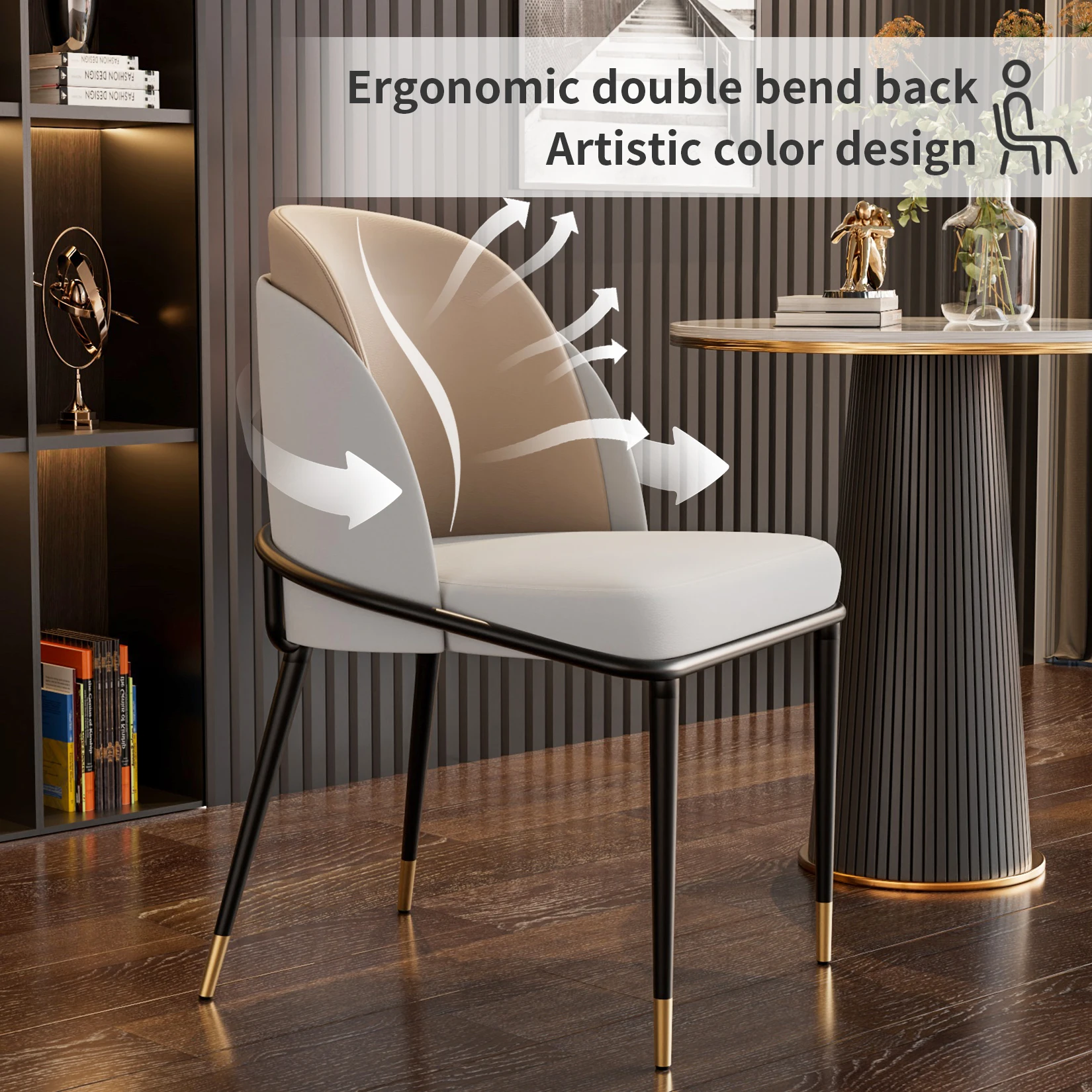 Luxurious Upholstered Dining Room Chairs Set, - Image 5