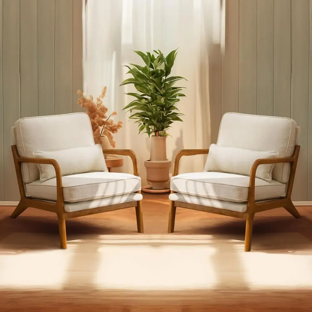 Beige Accent Chairs - Image 1