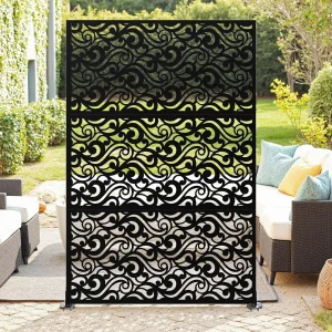 Decorative Garden Privacy Screen with Stand 120x183cm - Thumbnail Image 3